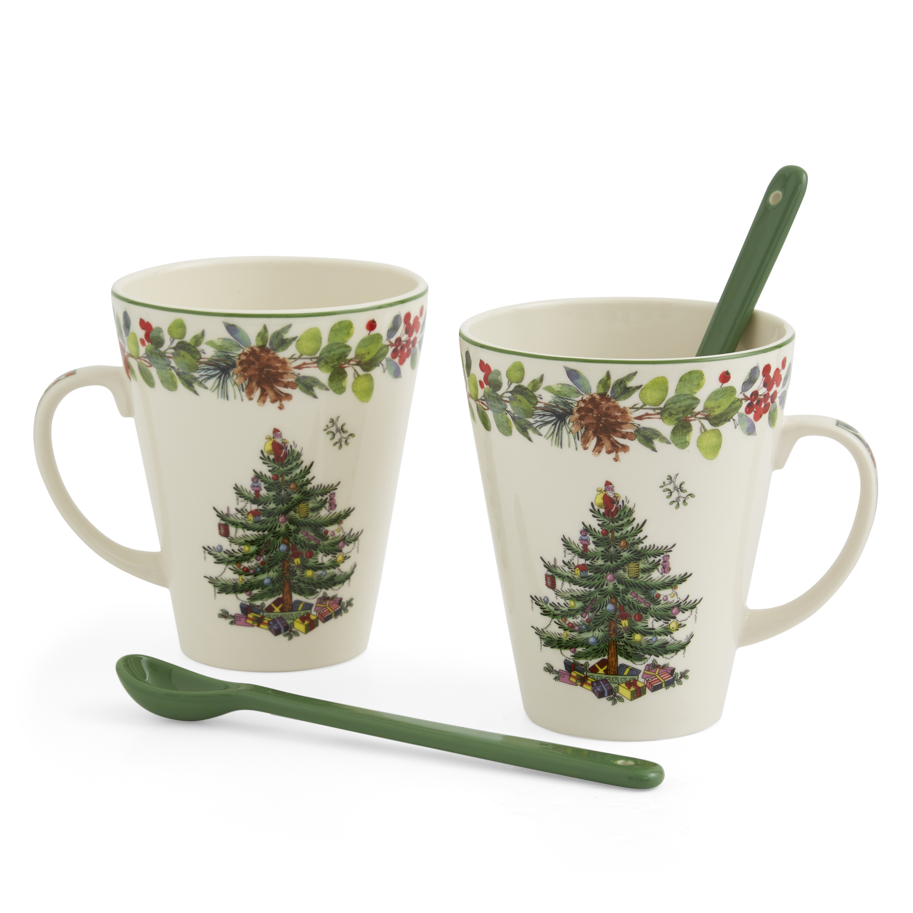 Christmas Tree 2022 Annual 4 Piece Mug and Spoon Set image number null